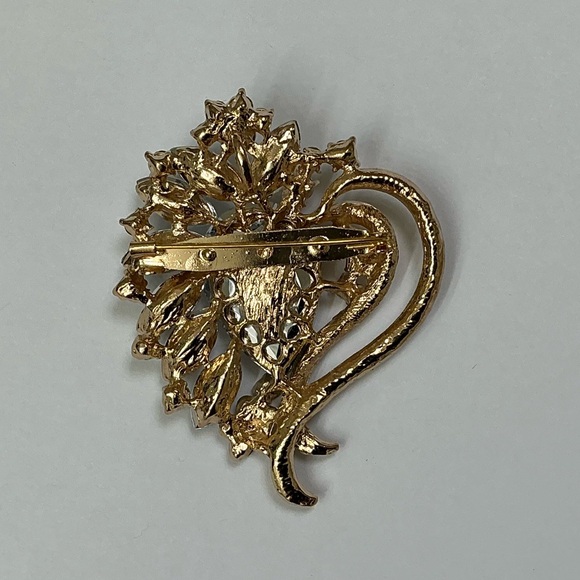 Large Heart/Floral Shaped Brooch/Pendant - Picture 3 of 6